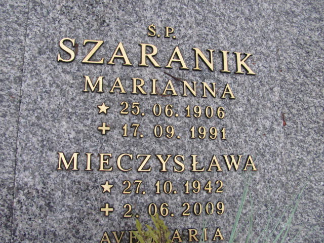 Marianna Szaranik 1906 Wolin - Grobonet - Wyszukiwarka osób pochowanych