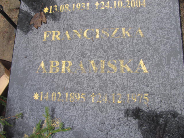 Franciszka Abramska 1895 Wolin - Grobonet - Wyszukiwarka osób pochowanych