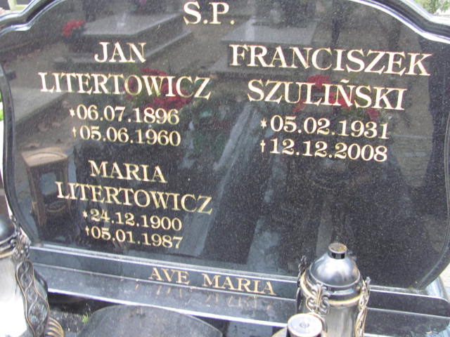 Maria Litertowicz 1900 Wolin - Grobonet - Wyszukiwarka osób pochowanych