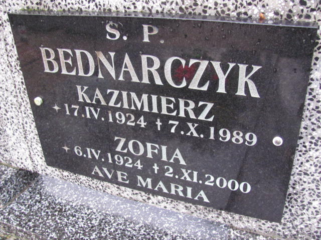 Zofia Bednarczyk 1924 Wolin - Grobonet - Wyszukiwarka osób pochowanych