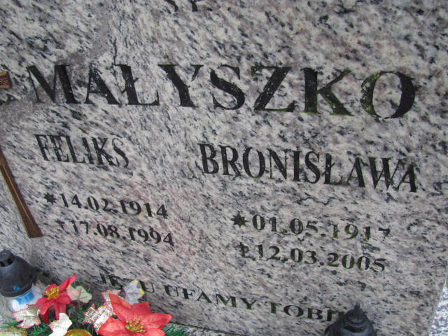 Grób Feliks Małyszko