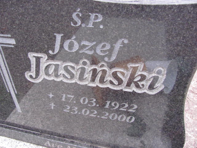 Józef Jasiński 1922 Wolin - Grobonet - Wyszukiwarka osób pochowanych