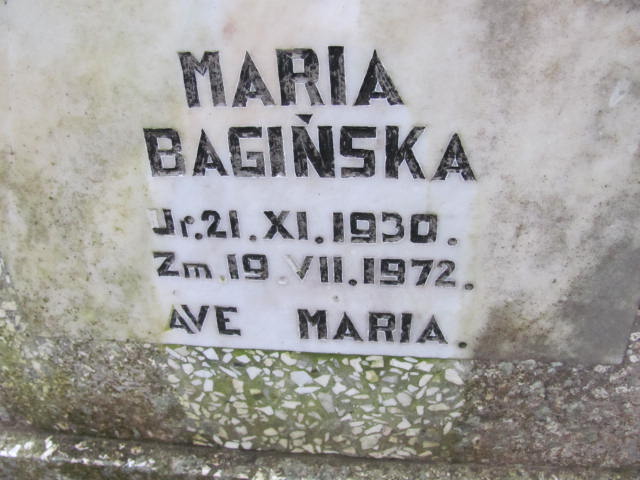 Maria Bagińska 1930 Wolin - Grobonet - Wyszukiwarka osób pochowanych