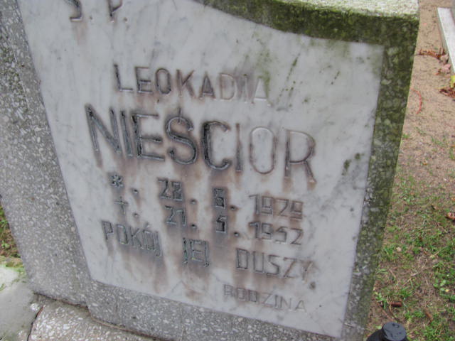 Leokadia Nieścior 1929 Wolin - Grobonet - Wyszukiwarka osób pochowanych