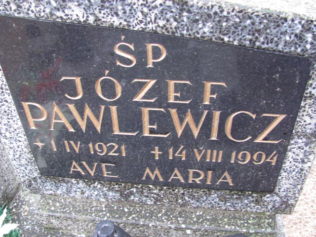 Józef Pawlewicz 1921 Wolin - Grobonet - Wyszukiwarka osób pochowanych