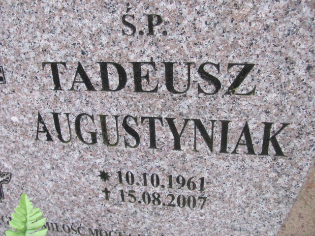 Tadeusz Augustyniak 1961 Wolin - Grobonet - Wyszukiwarka osób pochowanych