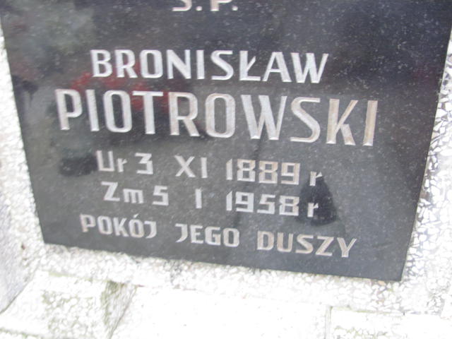 Bronisław Piotrowski 1889 Wolin - Grobonet - Wyszukiwarka osób pochowanych