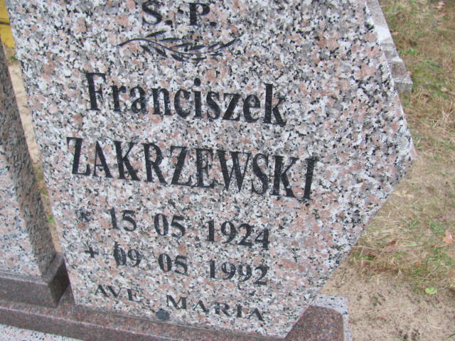 Franciszek,Roman Zakrzewski 1951 Wolin - Grobonet - Wyszukiwarka osób pochowanych
